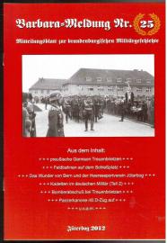 Barbara-Meldung Nr. 25. Mitteilungsblatt zur brandenburgischen Militärgeschichte. Barbara-Meldung Nr. 25. Mitteilungsblatt zur brandenburgischen Militärgeschichte.