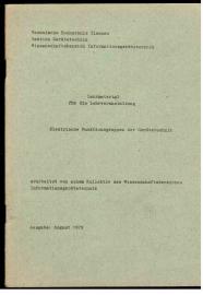Lehrmaterial für die Lehrveranstaltung Elektrische Funktionsgruppen der Gerätetechnik Lehrmaterial für die Lehrveranstaltung Elektrische Funktionsgruppen der Gerätetechnik