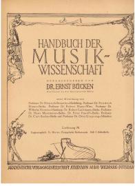Handbuch der Musikwissenschaft. Lieferung 76: Evangelische Kirchenmusik. Heft 5 (Schlußheft) Handbuch der Musikwissenschaft. Lieferung 76: Evangelische Kirchenmusik. Heft 5 (Schlußheft)