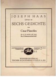 Sechs Gedichte von Cäsar Flaischlen. Nr. 5: Regenwetterlied Sechs Gedichte von Cäsar Flaischlen. Nr. 5: Regenwetterlied