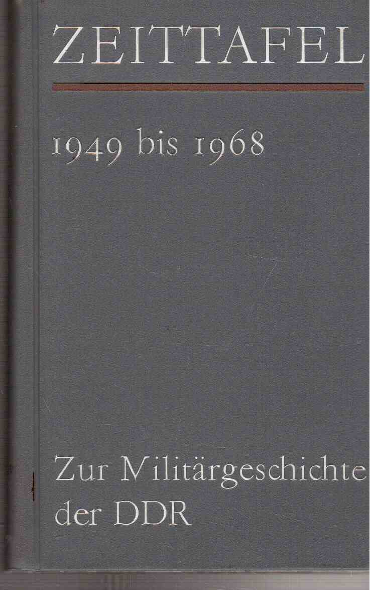 Zeittafel zur Militärgeschichte der Deutschen Demokratischen Republik, 1949 bis 1968 Zeittafel zur Militärgeschichte der Deutschen Demokratischen Republik, 1949 bis 1968