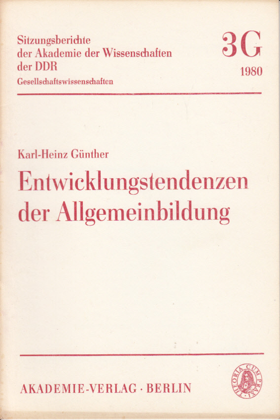 Entwicklungstendenzen der Allgemeinbildung