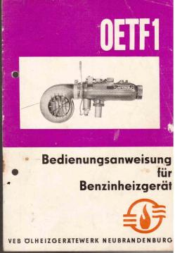 OETF1 : Bedienungsanweisung für Benzinheizgerät