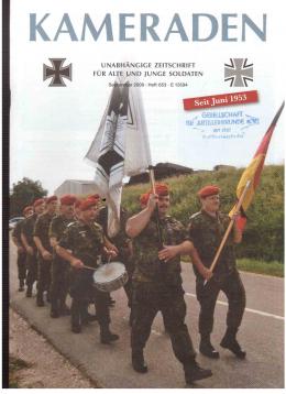 Kameraden. Unabhängige Zeitschrift deutscher Soldaten. September 2008, Heft 653 Kameraden. Unabhängige Zeitschrift deutscher Soldaten. September 2008, Heft 653