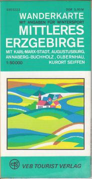 Wanderkarte mit Angaben für Wintersport - Mittleres Erzgebirge - 1:50000 Wanderkarte mit Angaben für Wintersport - Mittleres Erzgebirge - 1:50000