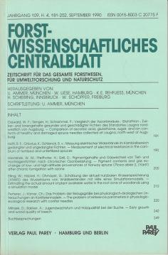 Forstwissenschaftliches Centralblatt Jg. 109, September 1990 Forstwissenschaftliches Centralblatt Jg. 109, September 1990