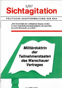 Sichtagitation 2/87: Militärdoktrin der Teilnehmerstaaten des Warschauer Vertrages