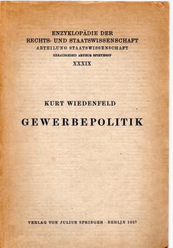 Gewerbepolitik. Gewerbepolitik.