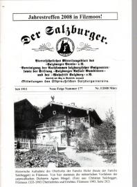 Der Salzburger. Vierteljähriges Mitteilungsblatt. Neue Folge Nr. 177. (Nr. I/2008) Der Salzburger. Vierteljähriges Mitteilungsblatt. Neue Folge Nr. 177. (Nr. I/2008)