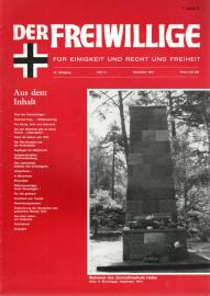 Der Freiwillige. Für Einigkeit und Recht und Freiheit 37. Jg, Heft 11 (Nov. 1991) Der Freiwillige. Für Einigkeit und Recht und Freiheit 37. Jg, Heft 11 (Nov. 1991)