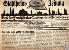 Stahlhelm-Zeitung. Bund der Frontsoldaten - Landesverband Braunschweig. Jhg. 1927, Nr. 26 vom 30.Juni 1927