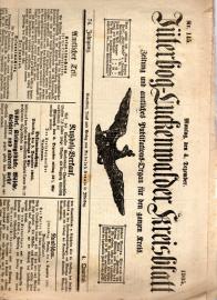 Jüterbog-Luckenwalder Kreisblatt. Zeitung und amtliches Publikations-Organ für den ganzen Kreis. 74. Jhg., Nr. 145 vom 4. Dez. 1905 Jüterbog-Luckenwalder Kreisblatt. Zeitung und amtliches Publikations-Organ für den ganzen Kreis. 74. Jhg., Nr. 145 vom 4. Dez. 1905