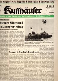 Kyffhäuser. Zeitschrift des Deutschen Soldatenbundes e.V. 85 Jg., Nr. 3 März 1967 Kyffhäuser. Zeitschrift des Deutschen Soldatenbundes e.V. 85 Jg., Nr. 3 März 1967