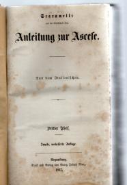 Anleitung zur Ascese. Dritter Theil