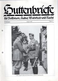 Huttenbriefe für Volkstum, Kultur, Wahrheit und Recht. 15. Jahrgang, Folge 3 Aug. 1997 Huttenbriefe für Volkstum, Kultur, Wahrheit und Recht. 15. Jahrgang, Folge 3 Aug. 1997