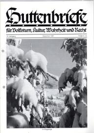 Huttenbriefe für Volkstum, Kultur, Wahrheit und Recht. 15. Jahrgang, Folge 5+6 Dez. 1997 Huttenbriefe für Volkstum, Kultur, Wahrheit und Recht. 15. Jahrgang, Folge 5+6 Dez. 1997