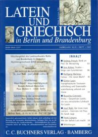 Latein und Griechisch in Berlin und Brandenburg, XLIX. Jg. Heft 1/2005 Latein und Griechisch in Berlin und Brandenburg, XLIX. Jg. Heft 1/2005