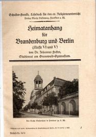 Heimatanhang für Brandenburg und Berlin (Klasse VI und V)