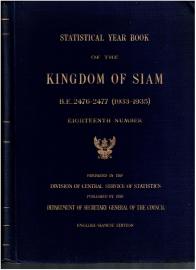 Statistical Year Book of the Kingdom of Siam, B. E. 2476-2477 (1933-1935) Eighteenth Number