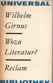 Wozu Literatur? - Reden, Essays, Gespräch.