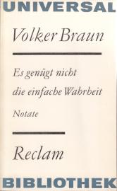 Es genügt nicht die einfache Wahrheit : Notate