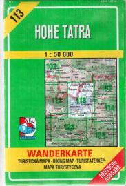 Wanderkarte Nr 113 Hohe Tatra 1:50000 : Deutsche Ausgabe 