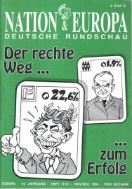 Nation & Europa : Deutsche Rundschau 44. Jg. Heft 11/12 Nov.-Dez. 1994 Nation & Europa : Deutsche Rundschau 44. Jg. Heft 11/12 Nov.-Dez. 1994