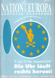 Nation und Europa : Deutsche Rundschau 44. Jg. Heft 5 Mai 1994