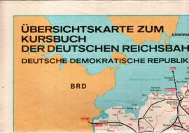 Übersichtskarte zum Kursbuch der Deutschen Reichsbahn. Deutsche Demokratische Republik Übersichtskarte zum Kursbuch der Deutschen Reichsbahn. Deutsche Demokratische Republik